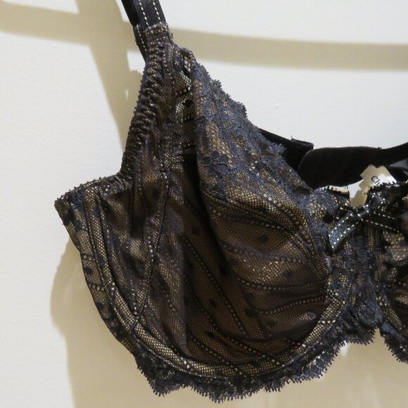 CHANTELLE Rive Gauche Full Coverage Unlined Bra in Black - Size 36DD - Picture 5 of 11